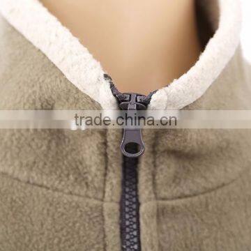 Unisex Cheap Plain Windproof Fleece Jacket