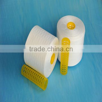 raw white 100% polyester yarn for sewing thread 12/3