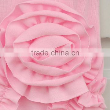 Hot Sale Pure Pink Ruffle Baby Winter Flower Romper Boutique Outfits Long Sleeve Fall Soft Baby Cotton Romper Wholesale photo-3