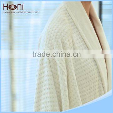 China Supplier White Hotel Waffle Men Bathrobe photo-2