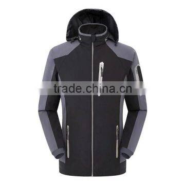 2017 NEW Water-Repellent Mens Blue Softshell Jacket photo-2