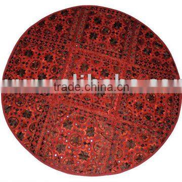 Round Indian Handmade Room Decor Diwali gift Floor Table Cloth\Table runners