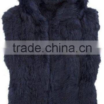 YR253 Lots of Color Rabbit Fur Gilet/Fashion Women Fur Waistcoat Vest photo-3
