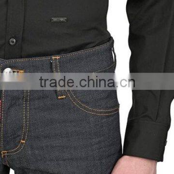 High Quality 2016 Men Business Black Long Sleeve Non-ironing Shirt photo-3