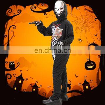 Adult Holloween Skull Fancy Dress Skeleton Costume
