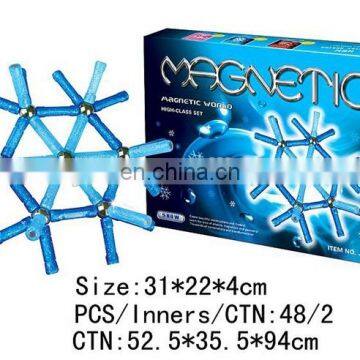 Magnetic building stick, snow magnetic building stick