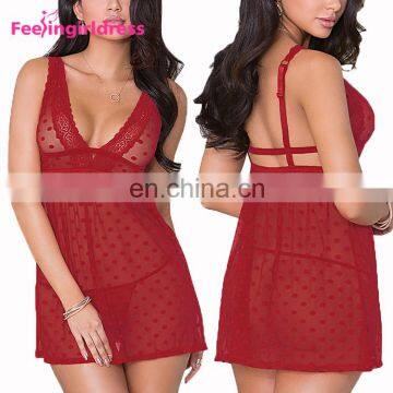 Hot Attractive Plus Size Red Lace Women Sexy Lingerie