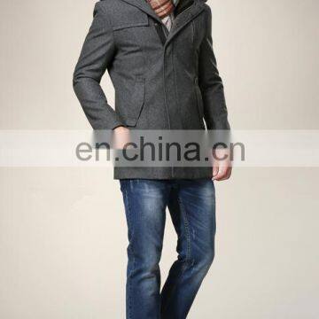 T-MC011 Fashion Mens Tweed Very Warm Winter Formal Coat photo-5