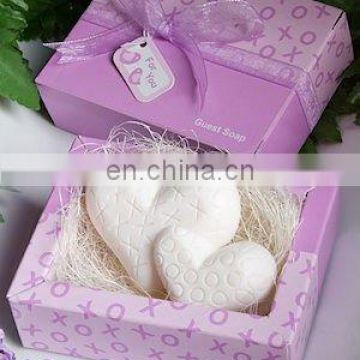 Double Heart Design Carved Soap Favors