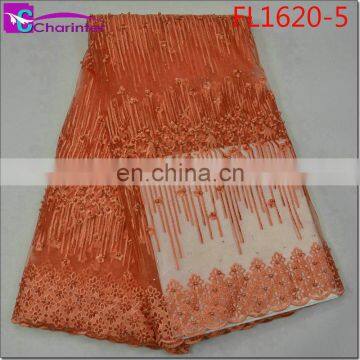 Hot Sale African Tulle Lace Fabrics FL1620 photo-5