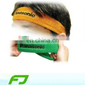 embroidery logo terry cloth headband