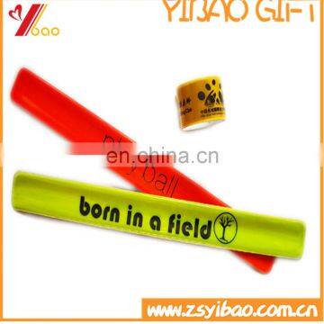 Silicone 100% slap bracelet /wristband printing custom logo