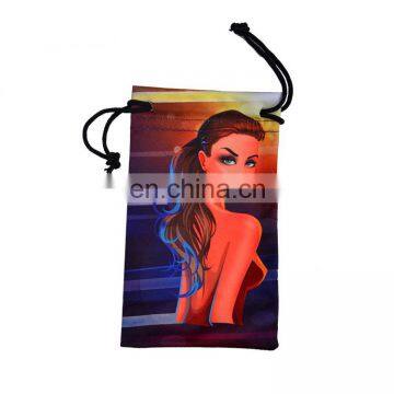 nice lady printing colorful microfiber cosmetic pouch bag