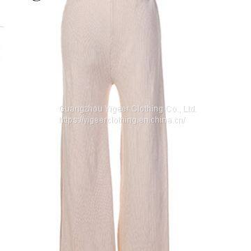 Long Cotton Knitted Pure Color Casual Pants