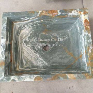 Blue Onyx  Sinks, Blue Onyx Wash Basins, Nature Stone Bathroom Sinks