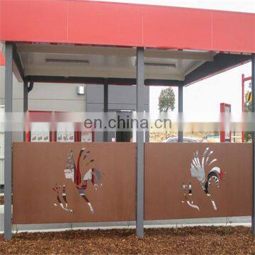 Chinese supplier cheap garden corten steel fencing trellis & gates for home