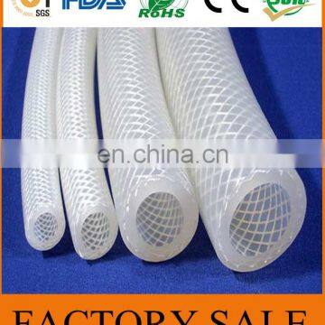 JG High Pressure Flexible Non-Toxic Braided Reinforced Silicone Tubes,Food Grade Braided Silicone Tube