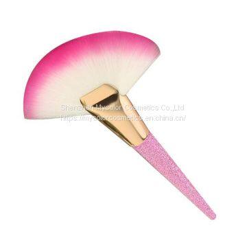 3D Sakura Princess Individual Customize Synthetic Hair Fan Brush Makeup Brush photo-2