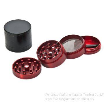 D40mm& H36mm Zinc Alloy Flat Shape Grind 4-layer Moke Grinder as Colorful Cigar Crushing Accessory for Tobacco,smoke,cigarette photo-3