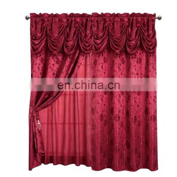 Wholesale hotel valance jacquard curtains ready made new design valance curtain