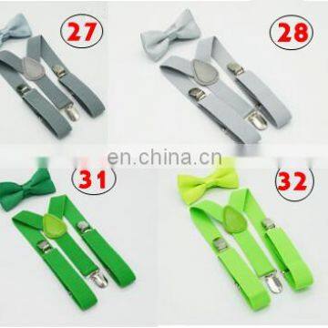 Kids Suspenders & Bow Tie Set for 1-10T 32colors Baby Unisex Braces Elastic Y-back Accessories photo-3