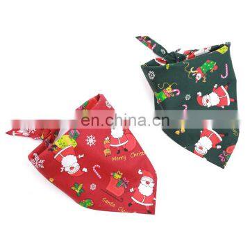 CHRISTMAS TIME!!! Wholesale Multifunctional Blue Cute Custom Printed Logo Design Triangle Pet White Scarf Dog Bandana