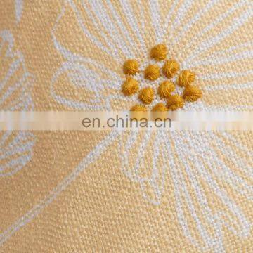 Home Decorative Digital Print and Embroidery Warm Light Yellow Happy Slogan Cushions Covers Pillow Cases With Pom Pom photo-7