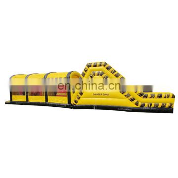 Challenge Wipeout Inflatable Danger Zone Obstacle Course Combo For Sale