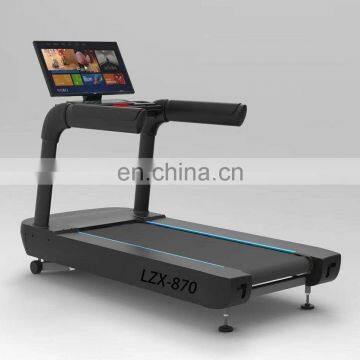 Commercial electric treadmill with 32" TV screen capacitive and 15" touch screen