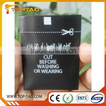 Eco-Friendly Washable Garment clothing tag