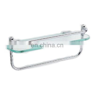 Aluminum base glass corner shelves for shower glass bar shelf