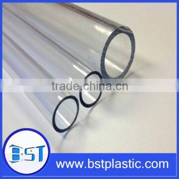 Extruded transparent plastic pipe