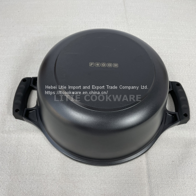 Black Nonstick Coating Die Cast Aluminum Casserole Die Cast Aluminium Pots Aluminum Pan Manufacturer photo-3