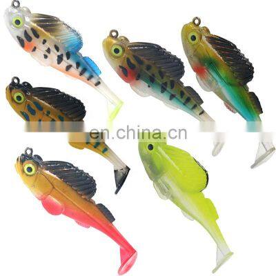 Peche Dark Sleeper soft lure 7cm 12g fishing pike lure bass Deep Running Paddle Tail lead jig leurre Swimbait