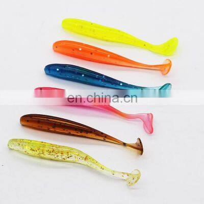 Factory direct sale   fishing 65mm 2g Softs Worms custom soft baits Plastic Baits silicone lure