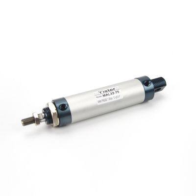 Single piston single acting Aluminum alloy MAL series mini pneumatic cylinder with magnetic