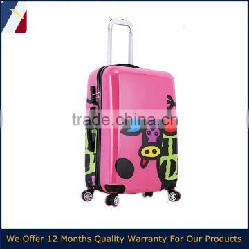 Cow/ox Pattern Ladies 20/24 Inch Polycarbonate Colorful Hard Shell pc Abs Luggage photo-3
