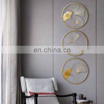 Wall Decor Display Lobby Gold House Wrought Iron Interior Bedroom And Living Room Frame Art Hanging Flower Home Metal Wall Decor