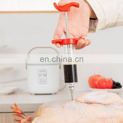 Sale Turkey Brush Brine Saline BBQ Stainless Steel Kit Plastic Marinade Meat Injector Syringe