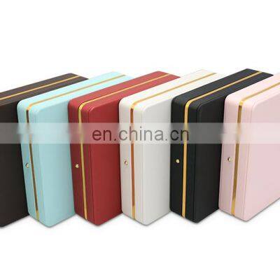 Top Sale Jewelry Gift Boxes Leather Hand Chain Bracelet Box Long Chain Necklace Jewellery Travel Boxes and Cases