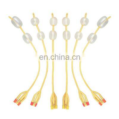 Factory price 100% silicone coated 2way latex foley ballon catheter with 1way 3way size