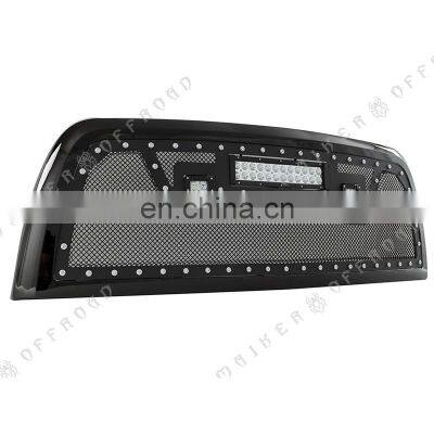 Black Mesh Stainless Steel Wire With LED Packaged Grills For Dodge Ram 2500 3500 Cars Accessories 2013 - 2016 photo-3