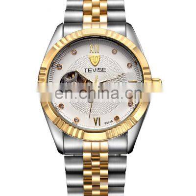TEVISE 8391A Full Steel Wristwatch Man Skeleton Self-Wind Mechanical Watches Men photo-5