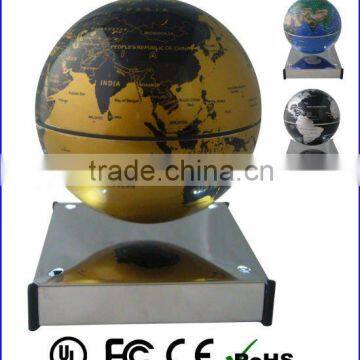 high quality magnetic floating globe levitating 4" 6" globe rotating globe for gift&indoor