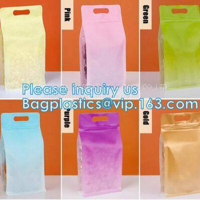 Stand Up Pouch Bag With Or Without Zipper, Flat Heat Seal Bag, Flat Bottom Bag, Back Seal Bag