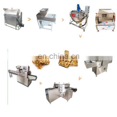 Hot Sale Sesame Cereal Bar Peanut Candy Production Line Almond Nougat Bar Cutting Making Machine