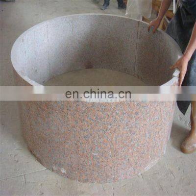 Crown Red Granite Marble Hollow Column