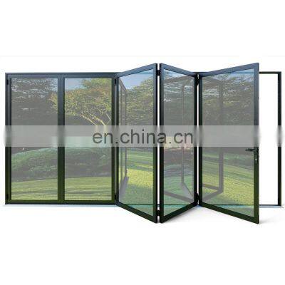 2021 Folding Door Outdoor Terrace Balcony Aluminum Alloy Sliding Folding Glass Door Aluminum Alloy Triple Glass Door and Window photo-5