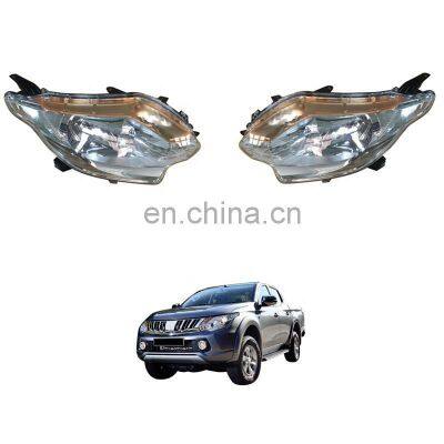 MAICTOP car front bumper head light for L200 triton headlight front lamp 2015 factory price