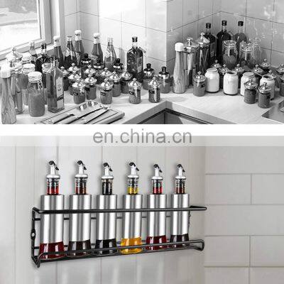 Metal Linear Simple Hanging Spice Rack Spice Rack Organizer Wall Mounted Storage Rack Hanging Shelf